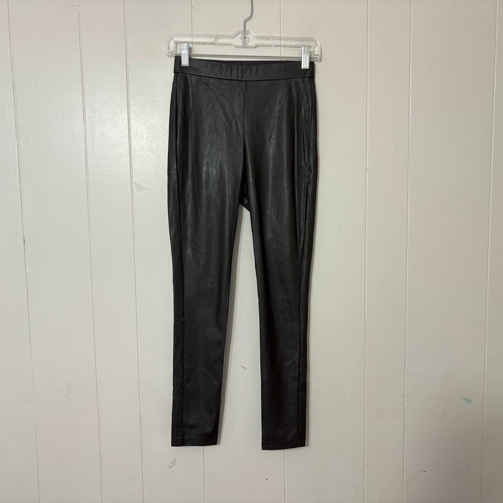 MaxMara Leisure Ornella Faux Leather Slim Pants Brown